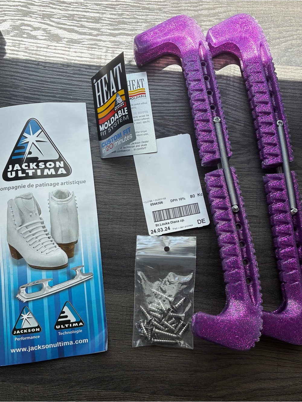 Jackson Elle FS2130 Figure Skates 5W Wide Ultima Mirage Blades Swarovski w/ box - Picture 16 of 16